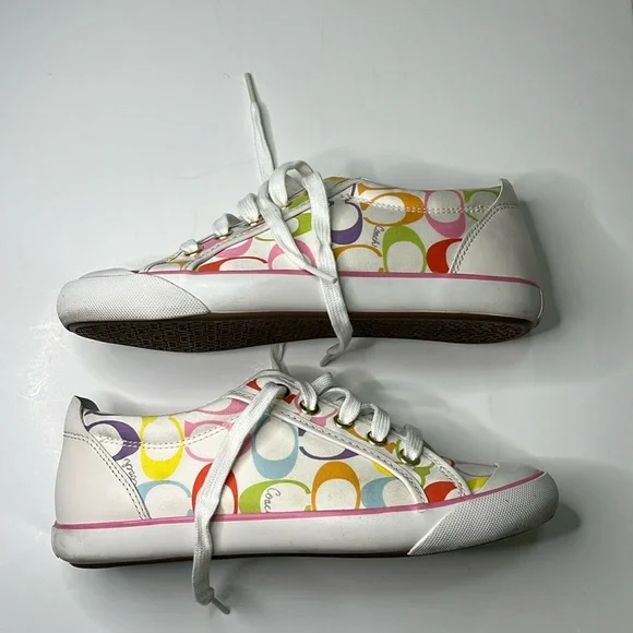 Coach Shoes Preowned Coach Barrett Multi Color Sneakers Poshmark